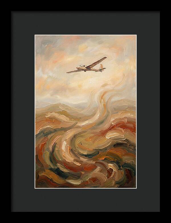 Glider Plane Soaring Through Thermals