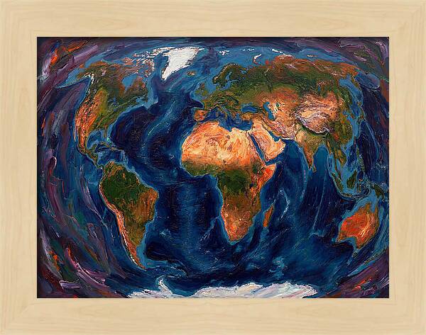 Globe In Expressionist Style