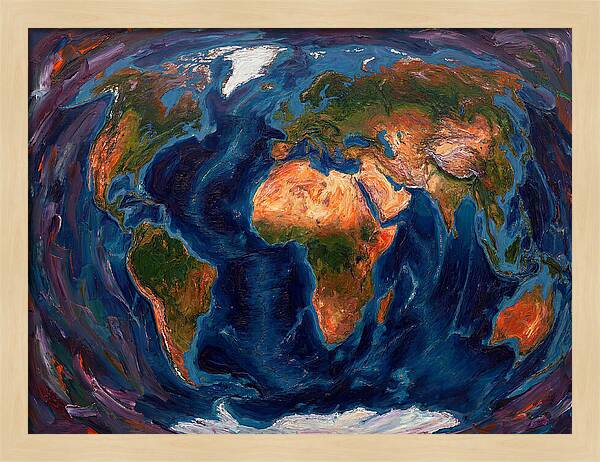 Globe In Expressionist Style