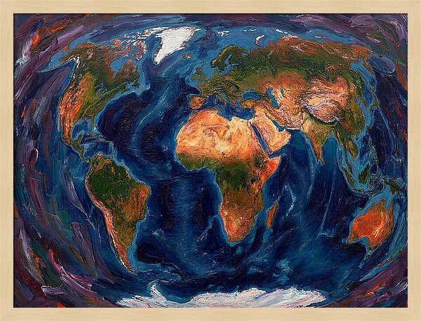 Globe In Expressionist Style