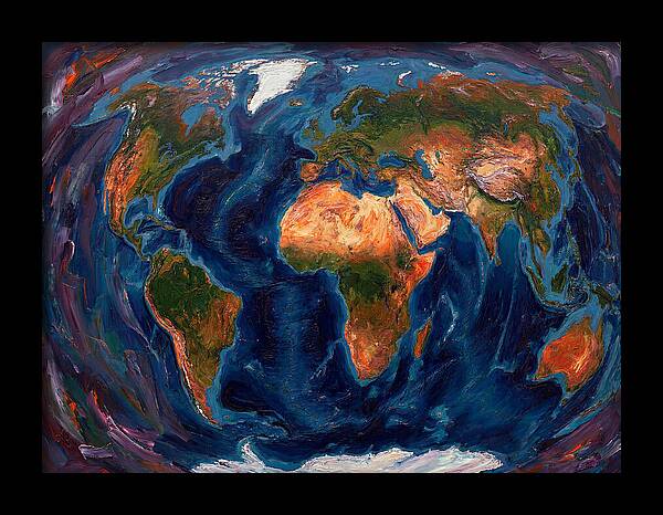 Globe In Expressionist Style