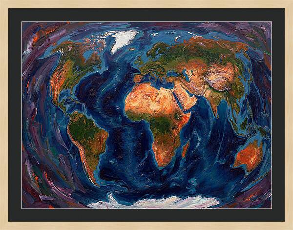 Globe In Expressionist Style