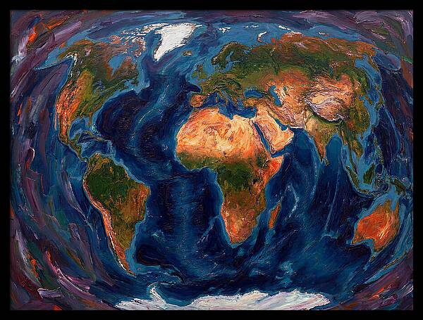 Globe In Expressionist Style