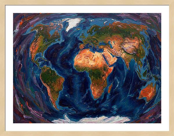 Globe In Expressionist Style