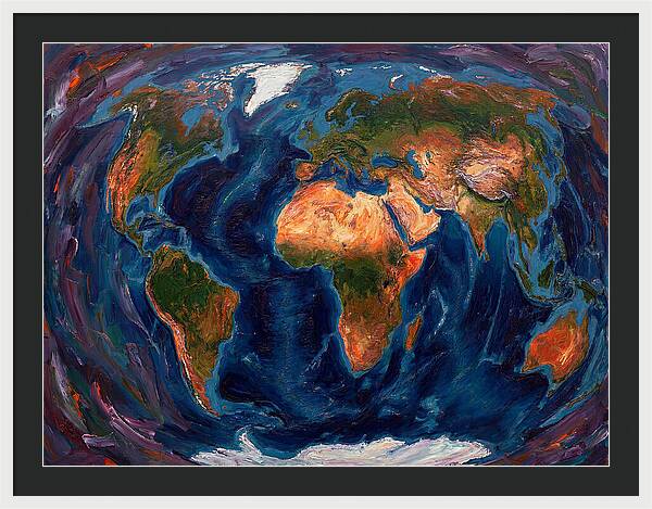 Globe In Expressionist Style