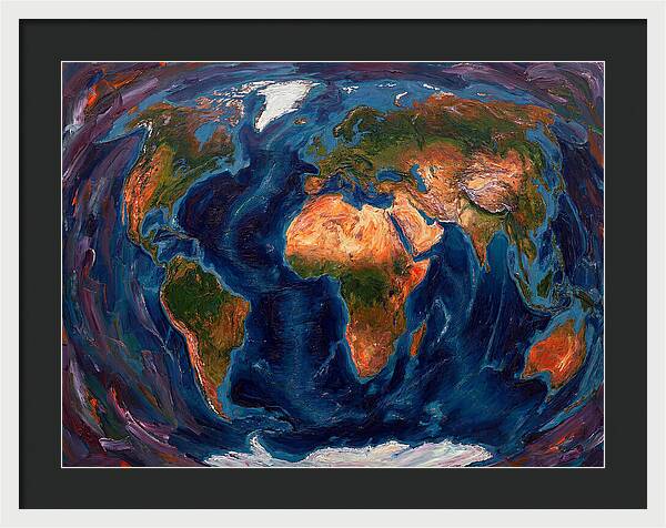 Globe In Expressionist Style