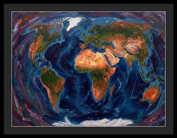 Globe In Expressionist Style