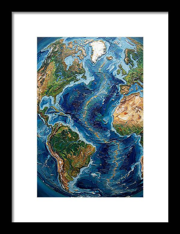 Globe In Palette Knife Style