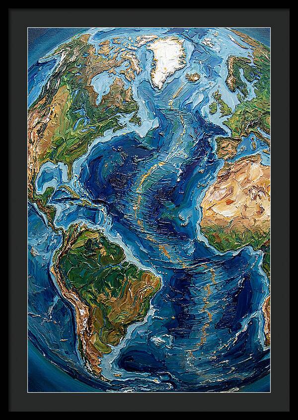Globe In Palette Knife Style