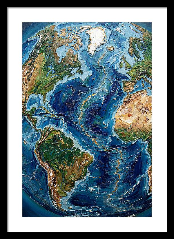 Globe In Palette Knife Style