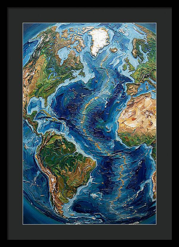 Globe In Palette Knife Style