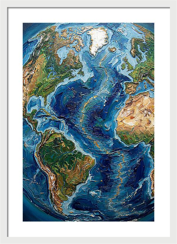 Globe In Palette Knife Style