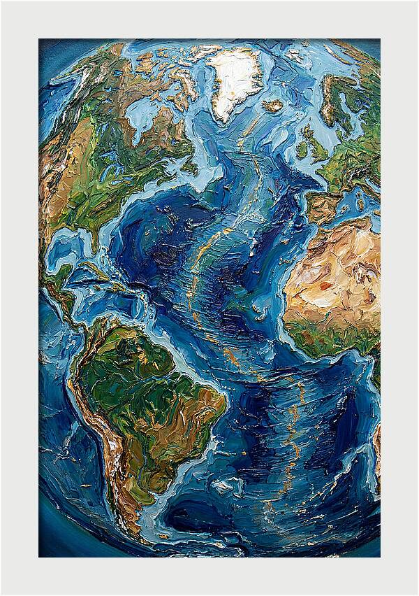 Globe In Palette Knife Style
