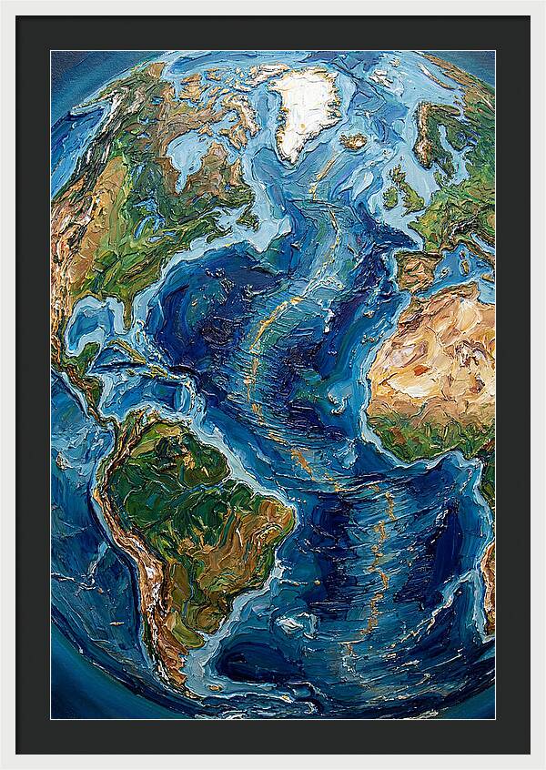 Globe In Palette Knife Style