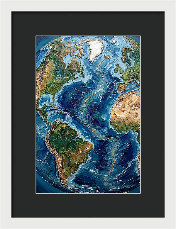 Globe In Palette Knife Style