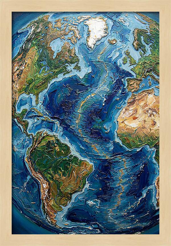 Globe In Palette Knife Style