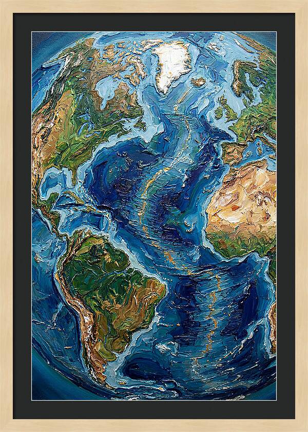 Globe In Palette Knife Style