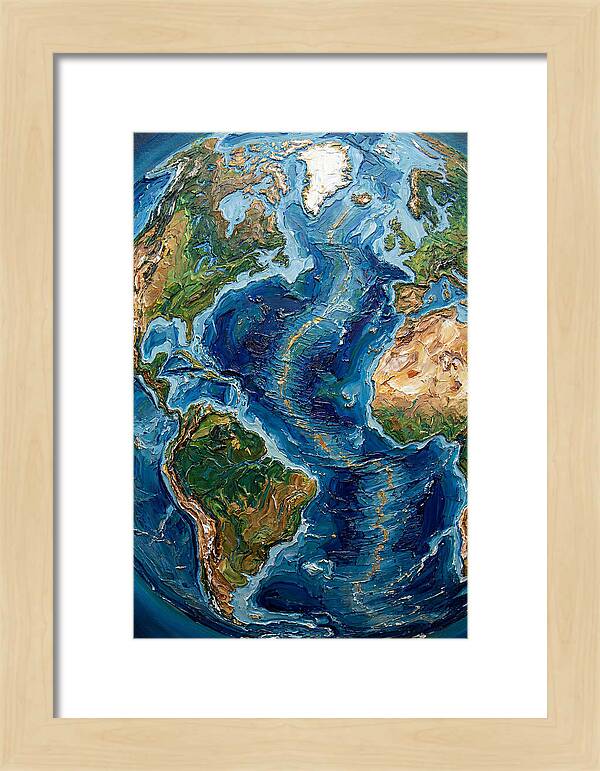Globe In Palette Knife Style