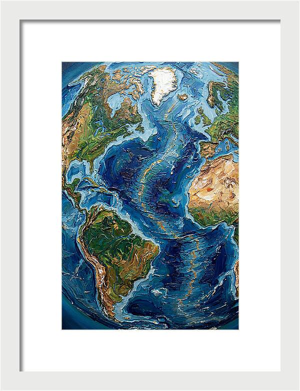 Globe In Palette Knife Style