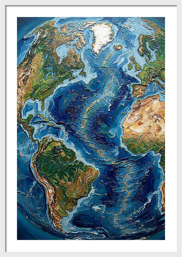 Globe In Palette Knife Style
