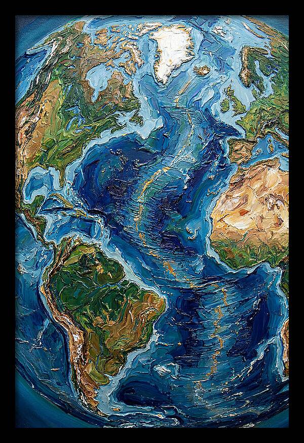 Globe In Palette Knife Style