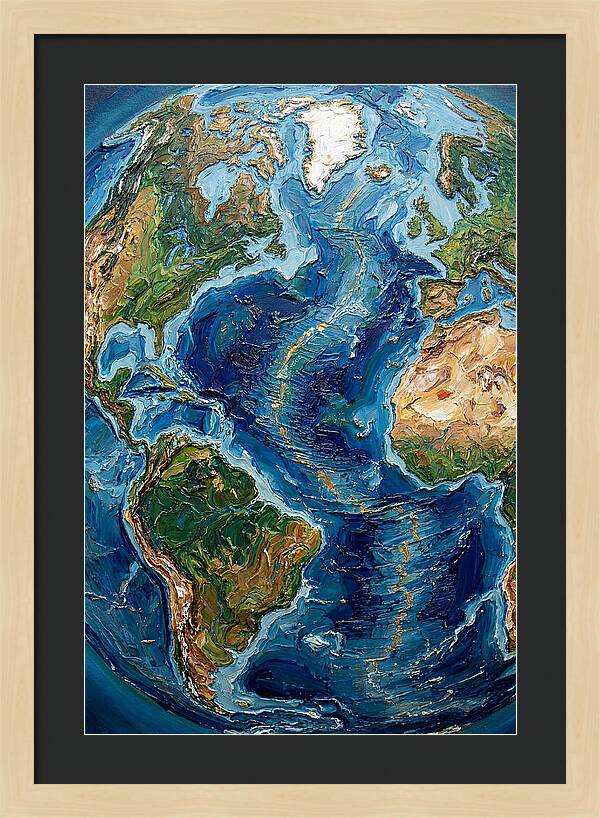 Globe In Palette Knife Style