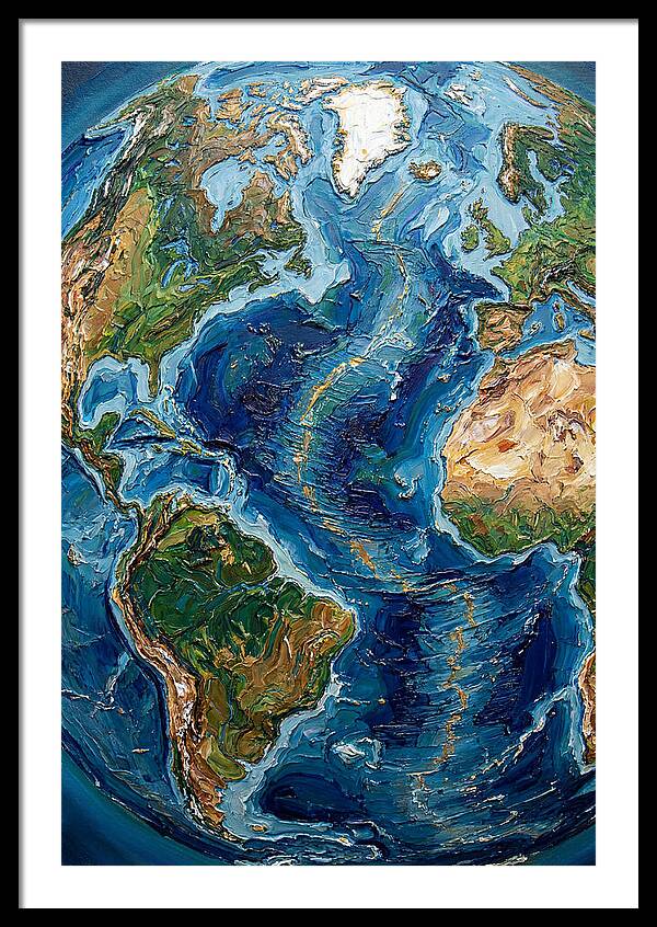 Globe In Palette Knife Style