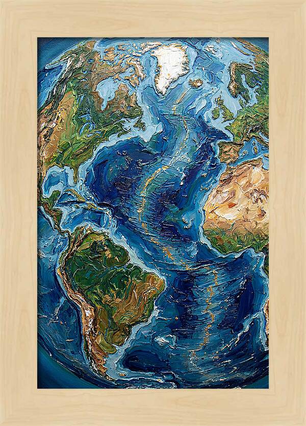 Globe In Palette Knife Style