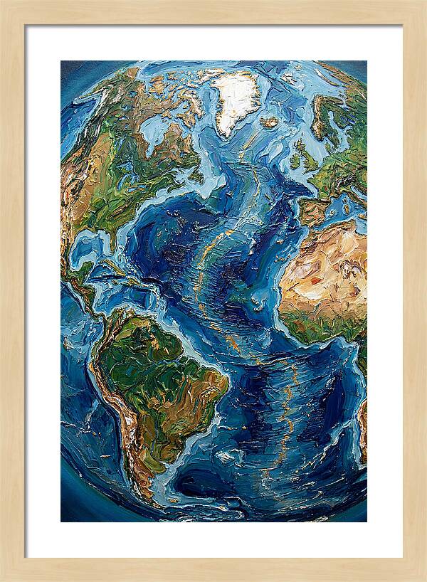 Globe In Palette Knife Style