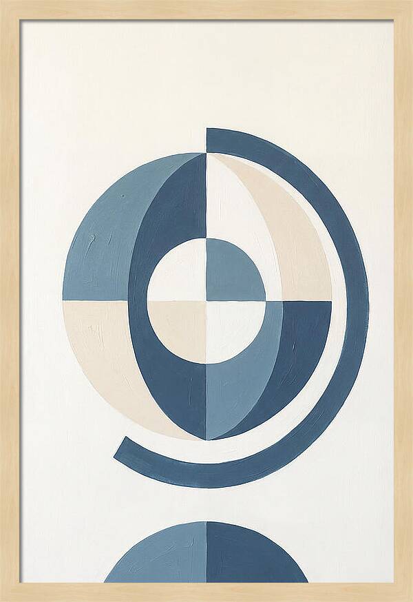 Globe Minimalism In Blue