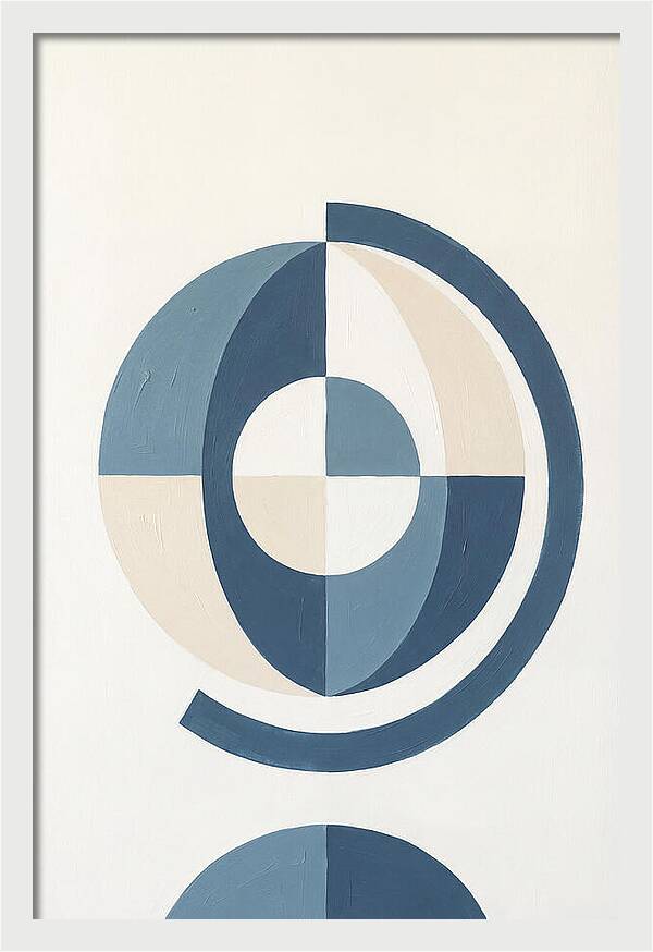Globe Minimalism In Blue