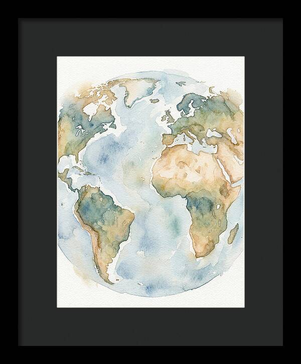 Globe Watercolor Illustration
