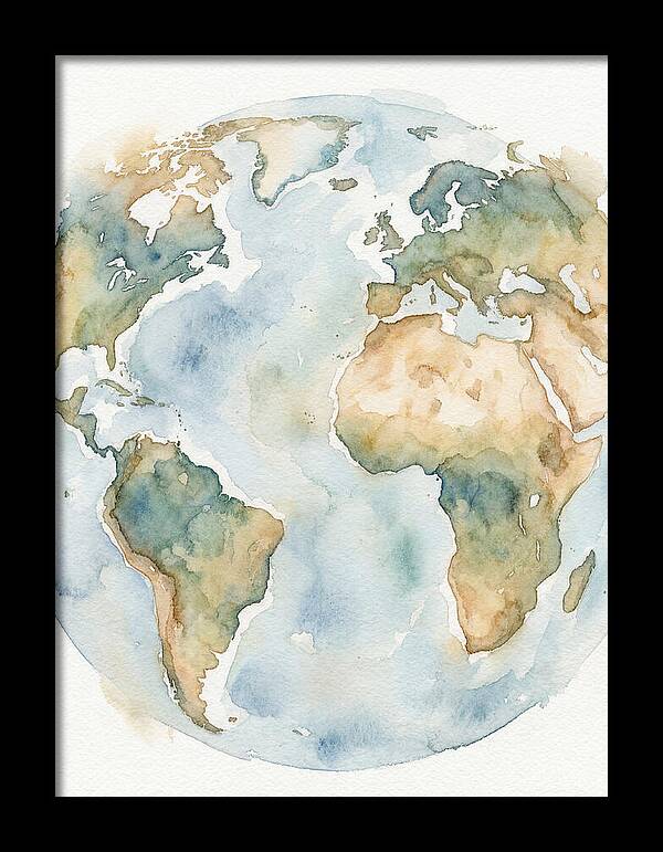 Globe Watercolor Illustration