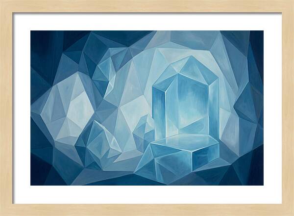 Glowing Blue Ice Cave