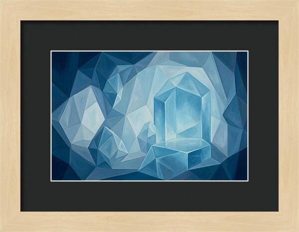 Glowing Blue Ice Cave