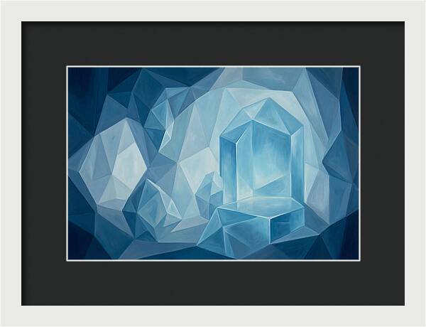 Glowing Blue Ice Cave