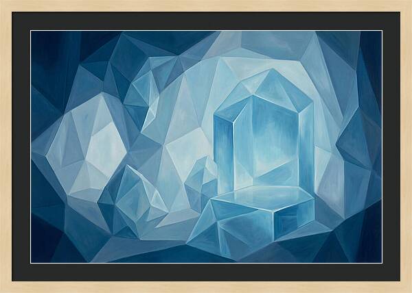 Glowing Blue Ice Cave