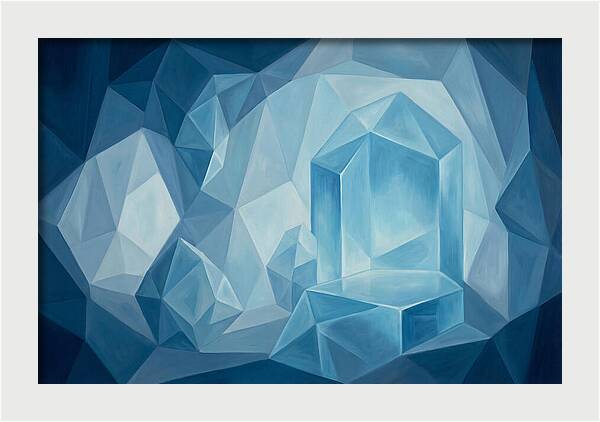 Glowing Blue Ice Cave
