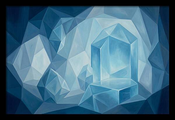 Glowing Blue Ice Cave