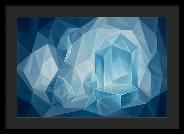 Glowing Blue Ice Cave