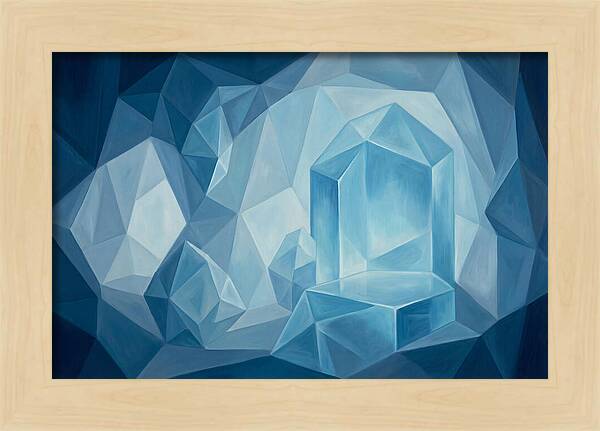 Glowing Blue Ice Cave