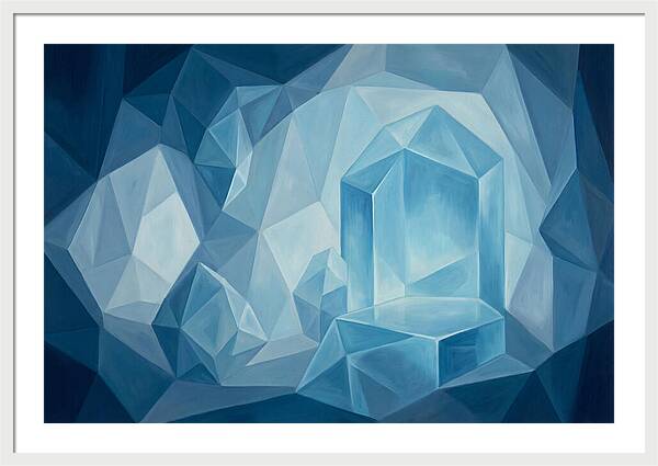 Glowing Blue Ice Cave