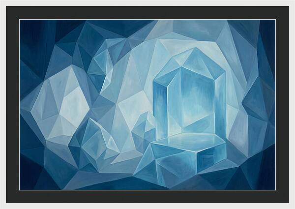 Glowing Blue Ice Cave
