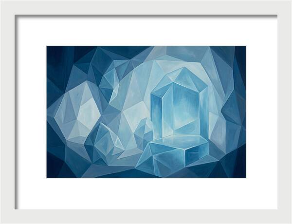 Glowing Blue Ice Cave