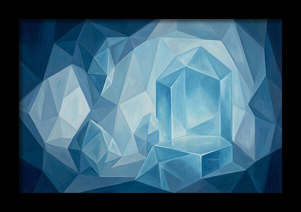 Glowing Blue Ice Cave