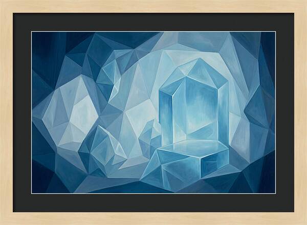 Glowing Blue Ice Cave