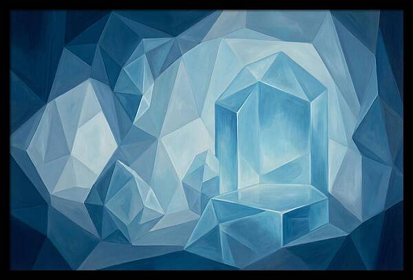 Glowing Blue Ice Cave