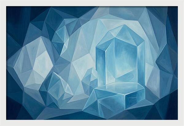 Glowing Blue Ice Cave