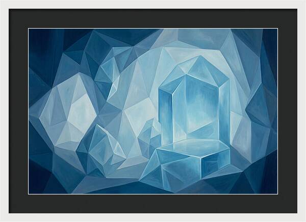 Glowing Blue Ice Cave