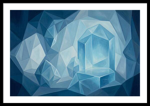 Glowing Blue Ice Cave